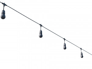 string lights edison lamps Model 3D