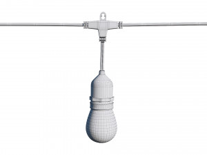 string lights edison lamps Model 3D