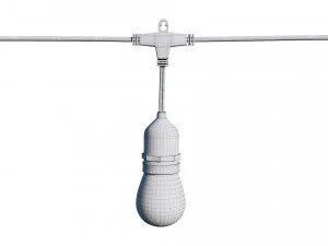 string lights edison lamps 3D Model
