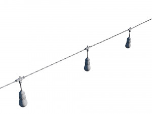 string lights edison lamps Model 3D