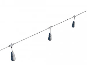 string lights edison lamps 3D Model