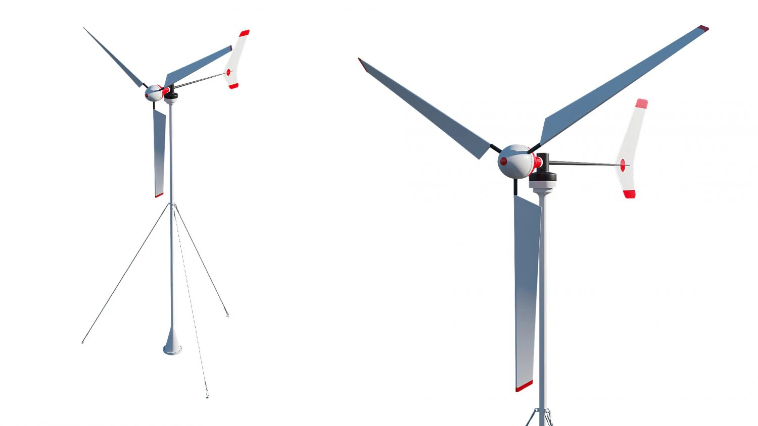 wind turbine 3D Model .c4d .max .obj .3ds .fbx .stl .blend 