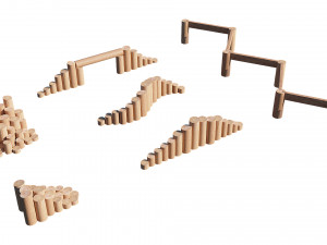 playground wooden set 3D Model