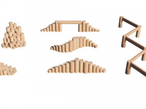 playground wooden set 3D मॉडल