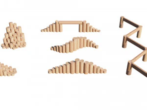 playground wooden set 3D Model