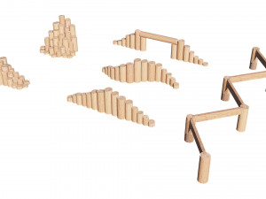 playground wooden set 3D मॉडल