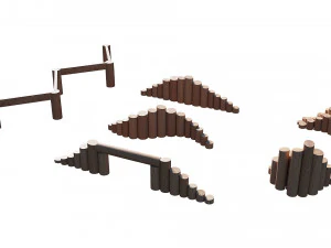 playground wooden set 3D Model
