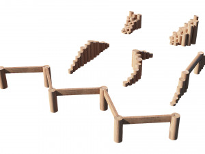 playground wooden set 3D मॉडल