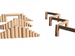playground wooden set 3D मॉडल