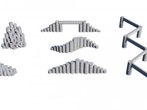playground wooden set 3D Model