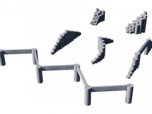 playground wooden set 3D मॉडल
