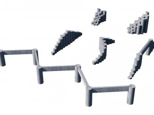 playground wooden set 3D Model