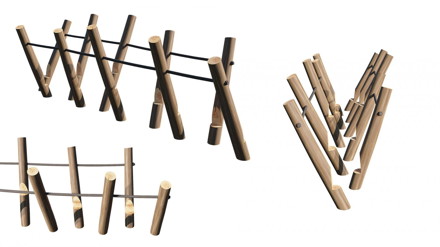 playground wooden 3D Model .c4d .max .obj .3ds .fbx .stl .blend 