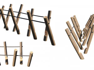 taman bermain kayu Model 3D