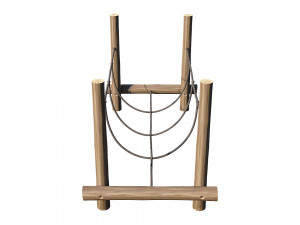 playground wooden log balance beam 3Dモデル