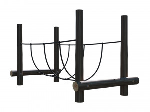 playground wooden log balance beam 3Dモデル