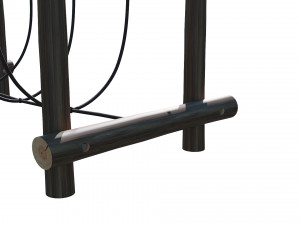 playground wooden log balance beam 3Dモデル