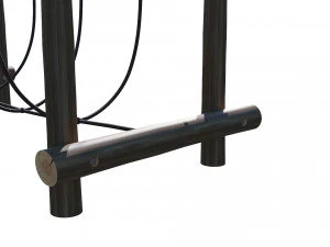 playground wooden log balance beam 3D Model