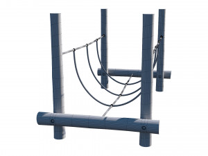 playground wooden log balance beam 3Dモデル