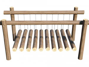 playground wooden log balance beam 3D Model