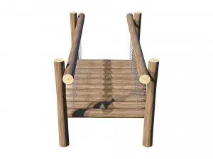 playground wooden log balance beam 3D Model
