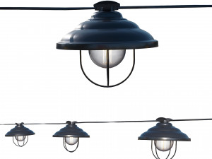 string lights edison lamps 3D Model