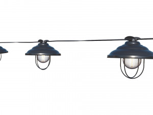 string lights edison lamps Modèle 3D