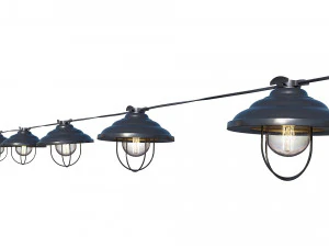 luces de cadena l&aacute;mparas edison Modelo 3D