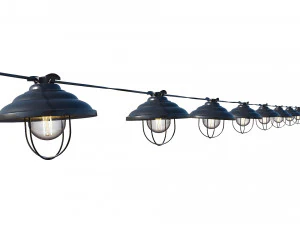 luces de cadena l&aacute;mparas edison Modelo 3D