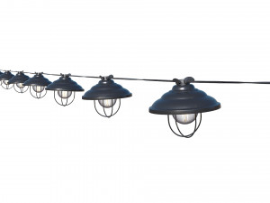 string lights edison lamps Modèle 3D
