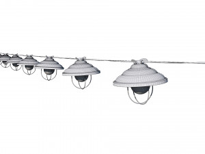 string lights edison lamps Modèle 3D