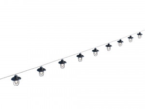 string lights edison lamps 3D Model