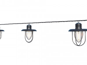 string lights edison lamps 3D Model