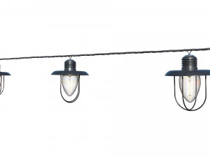 string lights edison lamps 3D Model