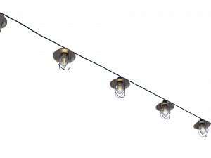 string lights edison lamps 3D Model