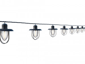 string lights edison lamps 3D Model