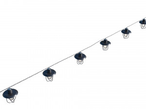 string lights edison lamps 3D Model