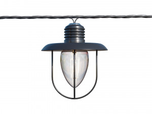 string lights edison lamps 3D Model