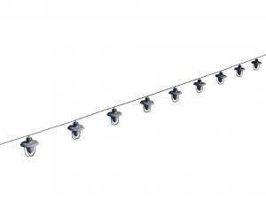 string lights edison lamps 3D Model