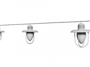 string lights edison lamps 3D Model