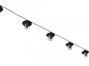 string lights edison lamps 3D Model
