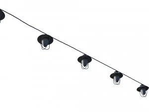 string lights edison lamps 3D Model