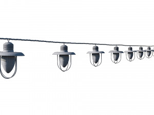 string lights edison lamps 3D Model