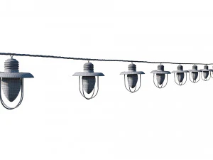 string lights edison lamps 3D Model