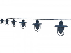 string lights edison lamps 3D Model