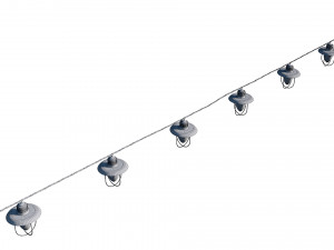 string lights edison lamps 3D Model