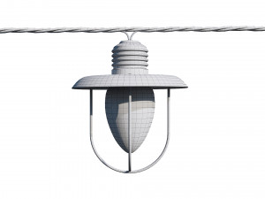 string lights edison lamps 3D Model