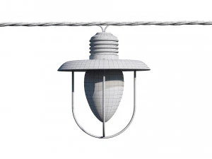 string lights edison lamps 3D Model
