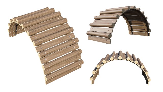playground wooden logs Modelo 3D .c4d .max .obj .3ds .fbx .stl .blend 