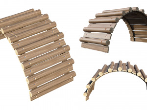 playground wooden logs Modello 3D